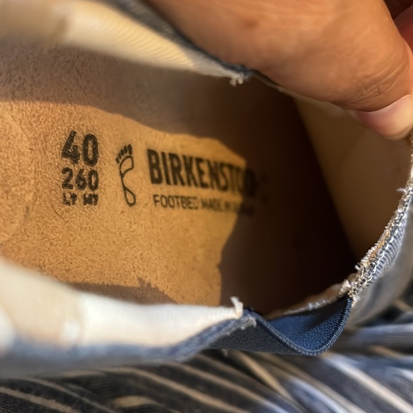 Birkenstock 40 Barrie Denim Navy Blue Slip-On Loafer Canvas Sneakers Women’s 9 - Picture 2 of 5